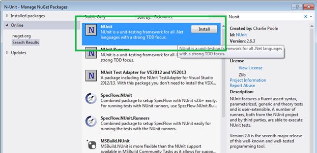 Nuget package manager